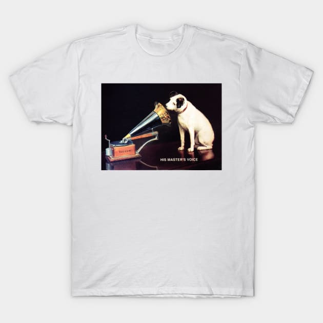 RCA VICTOR HIS MASTERS VOICE by Francis Barraud Vintage Advertisement T-Shirt by vintageposters